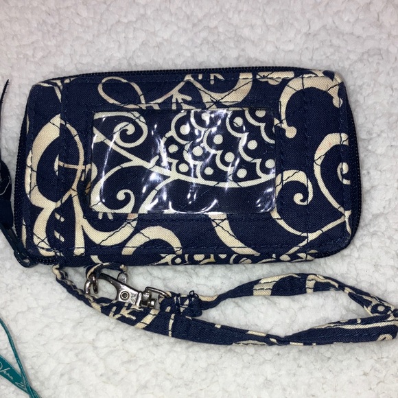 Vera Bradley 2 pieces Blue Wristlet wallet and teal key card holder - Picture 2 of 12